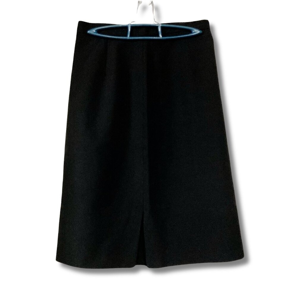 JACOB Black a-line midi skirt vintage officewear ~ Y2K vintage XS SMALL sz 5 - 6
